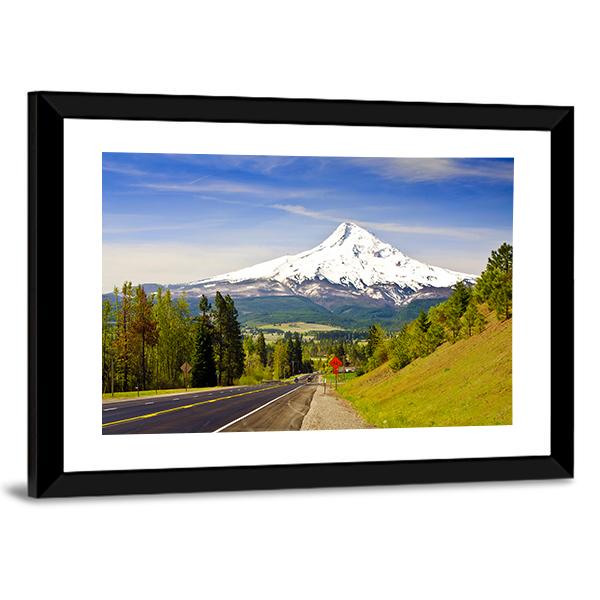 Road To Mt Hood Canvas Wall Art-5 Horizontal-Gallery Wrap-22" x 12"-Tiaracle