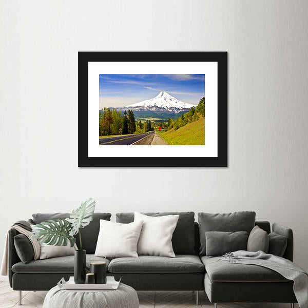 Road To Mt Hood Canvas Wall Art-5 Horizontal-Gallery Wrap-22" x 12"-Tiaracle
