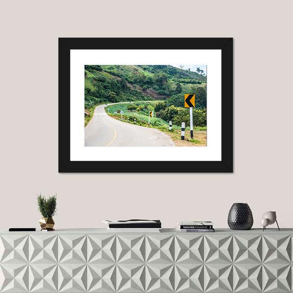 Road To Phu Chi Pa In Thailand Canvas Wall Art-1 Piece-Framed Print-20" x 16"-Tiaracle