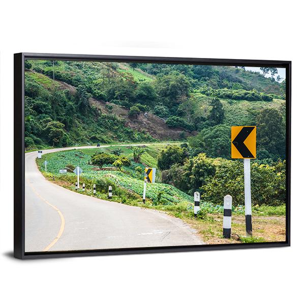 Road To Phu Chi Pa In Thailand Canvas Wall Art-3 Horizontal-Gallery Wrap-25" x 16"-Tiaracle
