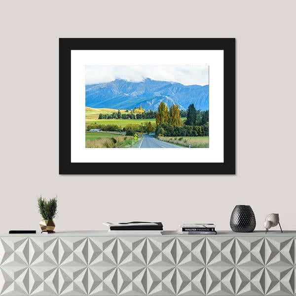 Road To South New Zealand Canvas Wall Art-1 Piece-Framed Print-20" x 16"-Tiaracle