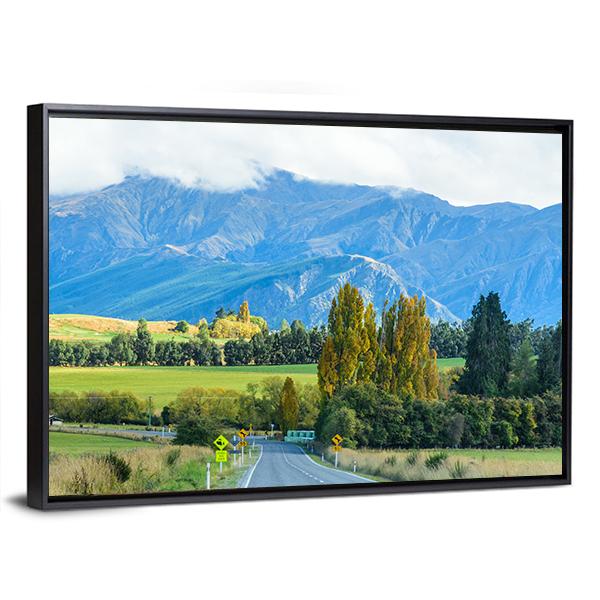 Road To South New Zealand Canvas Wall Art-3 Horizontal-Gallery Wrap-25" x 16"-Tiaracle