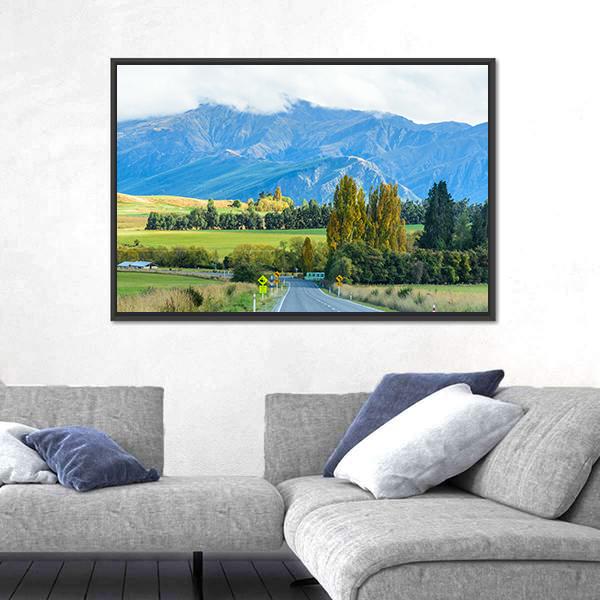 Road To South New Zealand Canvas Wall Art-3 Horizontal-Gallery Wrap-25" x 16"-Tiaracle