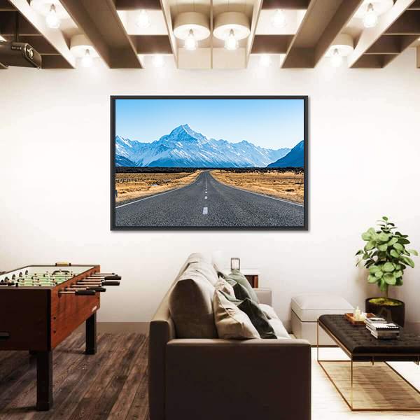 Road To The Mountain Canvas Wall Art-3 Horizontal-Gallery Wrap-25" x 16"-Tiaracle