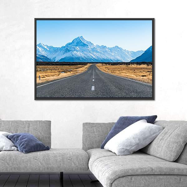 Road To The Mountain Canvas Wall Art-3 Horizontal-Gallery Wrap-25" x 16"-Tiaracle