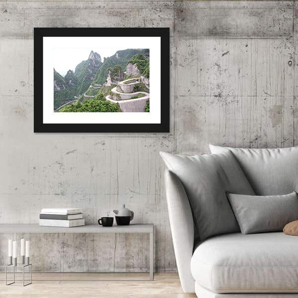 Road To Tian Men Shan China Canvas Wall Art-5 Horizontal-Gallery Wrap-22" x 12"-Tiaracle