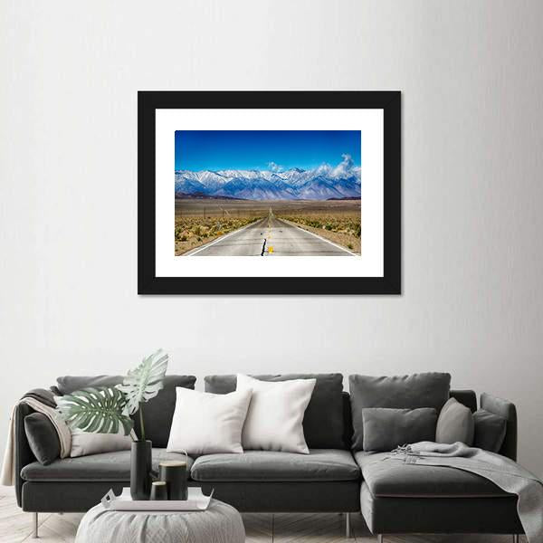 Road Trip Along Eastern Sierra Nevada Mountain Range Canvas Wall Art-3 Horizontal-Gallery Wrap-25" x 16"-Tiaracle