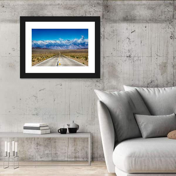 Road Trip Along Eastern Sierra Nevada Mountain Range Canvas Wall Art-3 Horizontal-Gallery Wrap-25" x 16"-Tiaracle