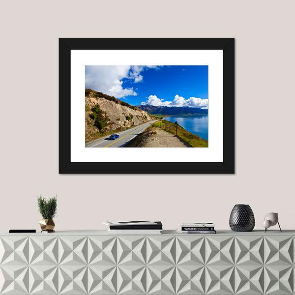 Road Trip In New Zealand Canvas Wall Art-1 Piece-Framed Print-20" x 16"-Tiaracle
