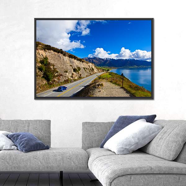 Road Trip In New Zealand Canvas Wall Art-3 Horizontal-Gallery Wrap-25" x 16"-Tiaracle