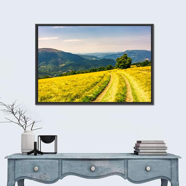 Road Winding Down The Plesha Mountain Canvas Wall Art-1 Piece-Floating Frame-24" x 16"-Tiaracle