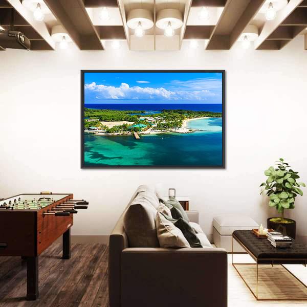 Roatan Island Honduras Canvas Wall Art-5 Horizontal-Gallery Wrap-22" x 12"-Tiaracle