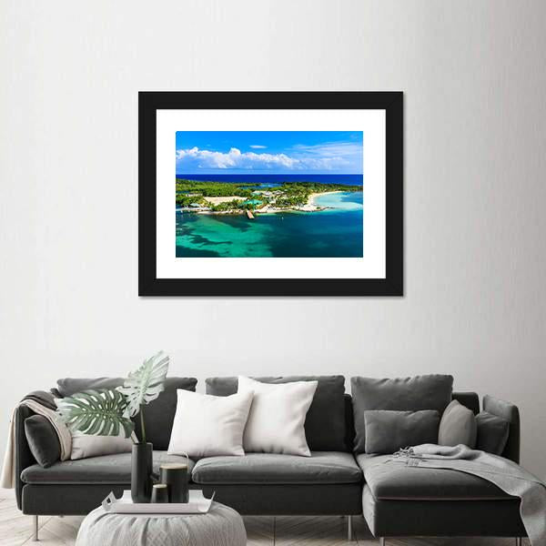 Roatan Island Honduras Canvas Wall Art-5 Horizontal-Gallery Wrap-22" x 12"-Tiaracle