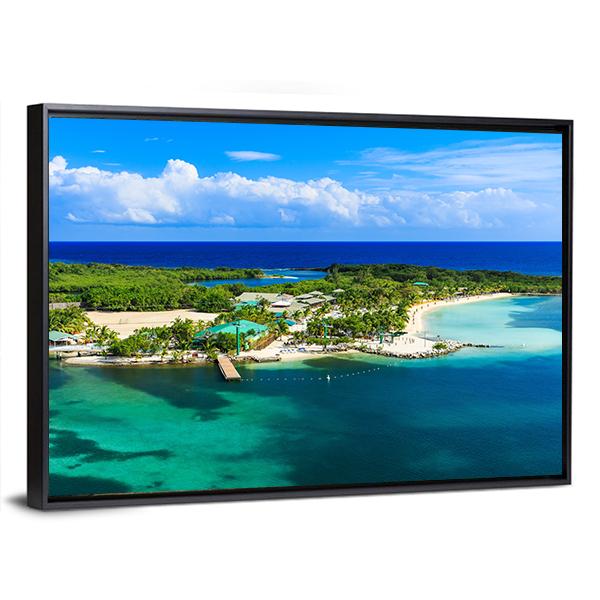 Roatan Island Honduras Canvas Wall Art-5 Horizontal-Gallery Wrap-22" x 12"-Tiaracle