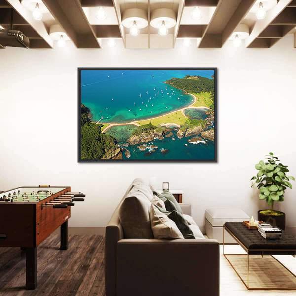 Roberton Island New Zealand Canvas Wall Art-5 Horizontal-Gallery Wrap-22" x 12"-Tiaracle