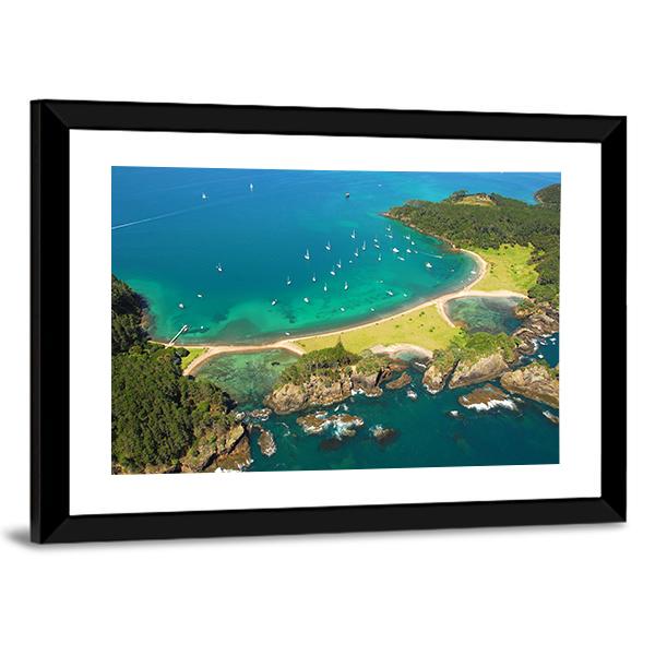 Roberton Island New Zealand Canvas Wall Art-5 Horizontal-Gallery Wrap-22" x 12"-Tiaracle
