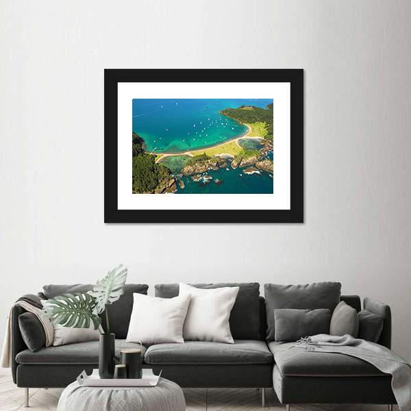 Roberton Island New Zealand Canvas Wall Art-5 Horizontal-Gallery Wrap-22" x 12"-Tiaracle