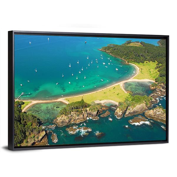 Roberton Island New Zealand Canvas Wall Art-5 Horizontal-Gallery Wrap-22" x 12"-Tiaracle