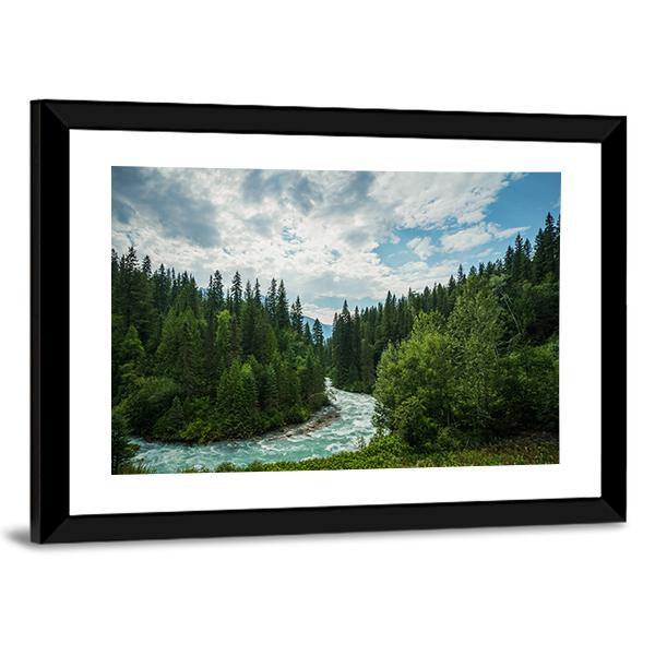 Robson River In British Columbia Canvas Wall Art-5 Horizontal-Gallery Wrap-22" x 12"-Tiaracle