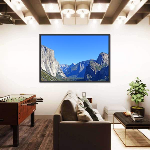 Rock El Capitan In Yosemite National Park Canvas Wall Art-3 Horizontal-Gallery Wrap-25" x 16"-Tiaracle