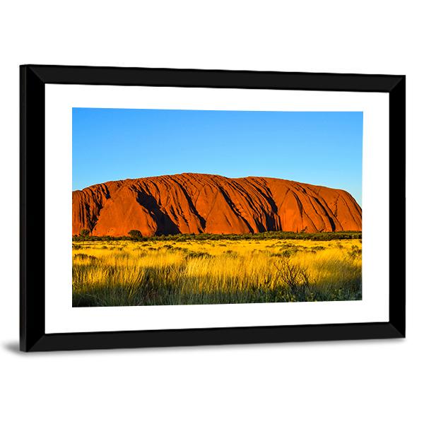 Rock Mountain Surrounded By Green Grass Canvas Wall Art-3 Horizontal-Gallery Wrap-25" x 16"-Tiaracle