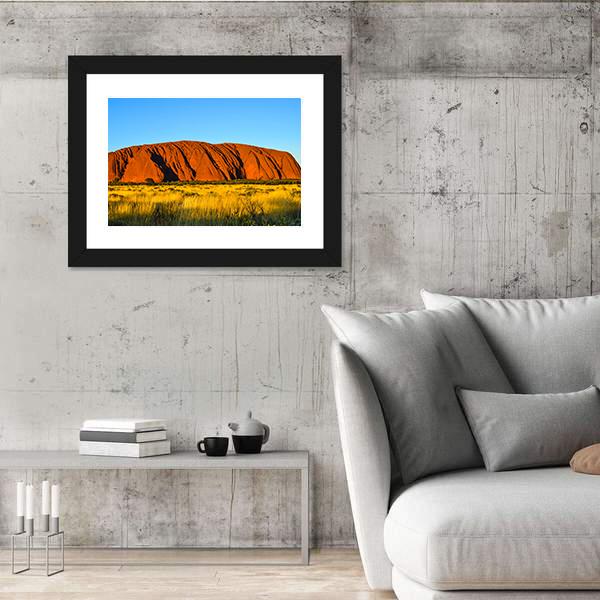 Rock Mountain Surrounded By Green Grass Canvas Wall Art-3 Horizontal-Gallery Wrap-25" x 16"-Tiaracle