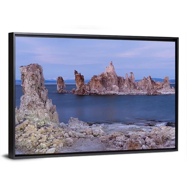 Rock Salt Tufa Formations In Mono Lake California Canvas Wall Art-3 Horizontal-Gallery Wrap-25" x 16"-Tiaracle