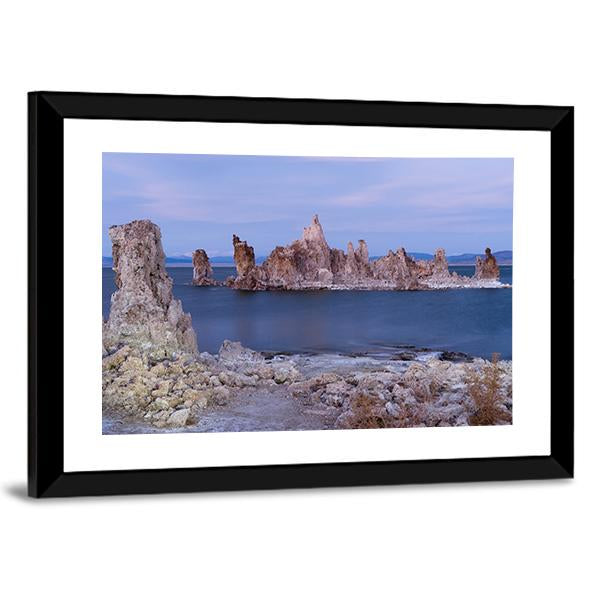 Rock Salt Tufa Formations In Mono Lake California Canvas Wall Art-3 Horizontal-Gallery Wrap-25" x 16"-Tiaracle