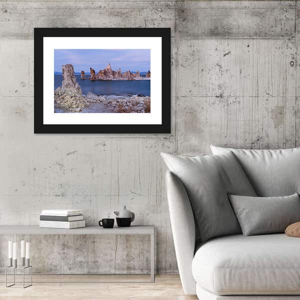 Rock Salt Tufa Formations In Mono Lake California Canvas Wall Art-3 Horizontal-Gallery Wrap-25" x 16"-Tiaracle