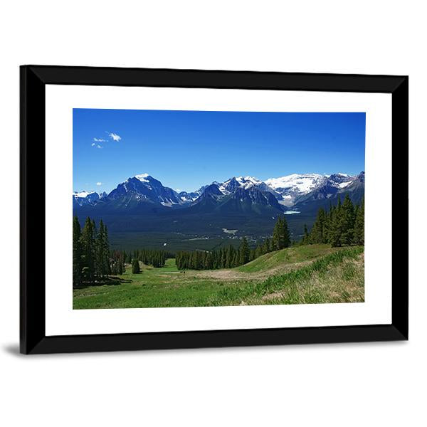 Rockies Mountains In banff Canada Canvas Wall Art-3 Horizontal-Gallery Wrap-25" x 16"-Tiaracle