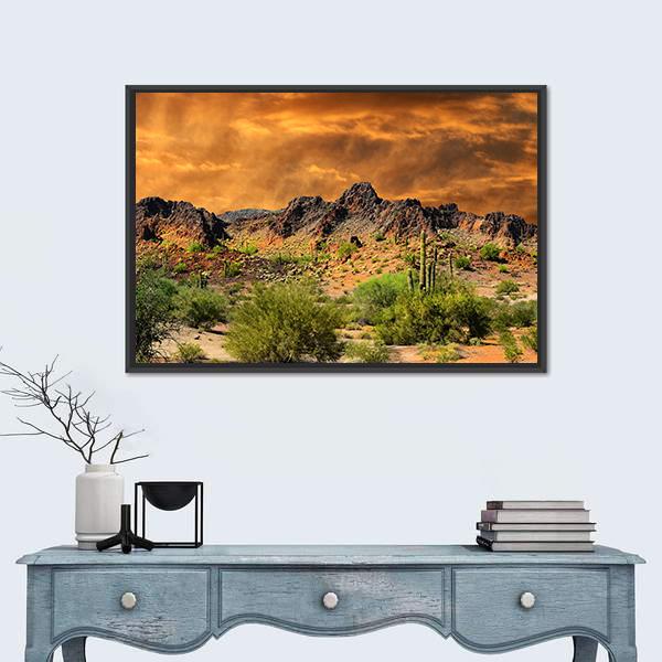 Rocky Mountains Near The Border Of New Mexico Canvas Wall Art-1 Piece-Floating Frame-24" x 16"-Tiaracle