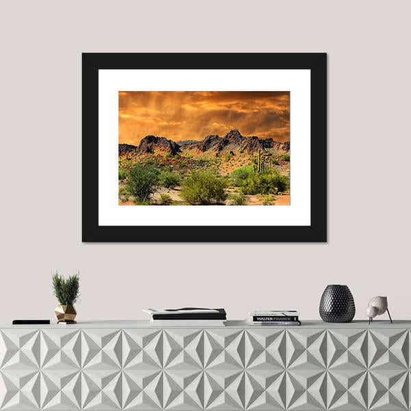 Rocky Mountains Near The Border Of New Mexico Canvas Wall Art-1 Piece-Framed Print-20" x 16"-Tiaracle