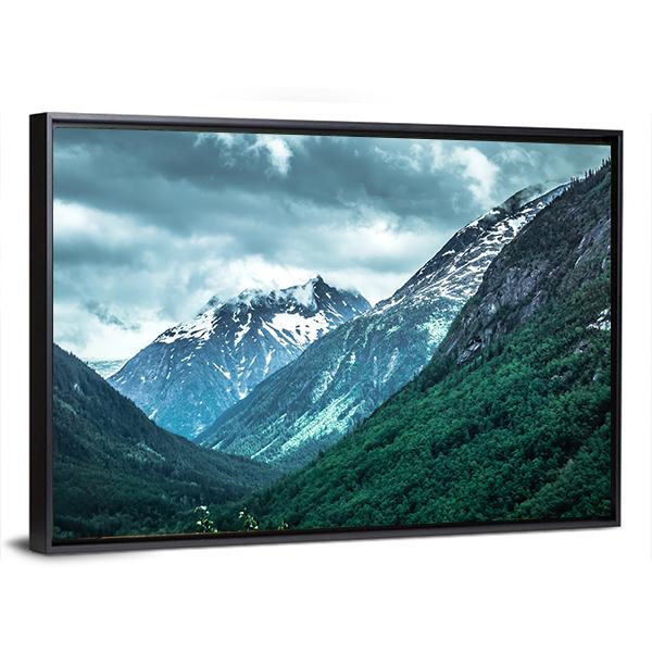 Rocky Mountains On Alaska British Columbia Border Canvas Wall Art-3 Horizontal-Gallery Wrap-25" x 16"-Tiaracle