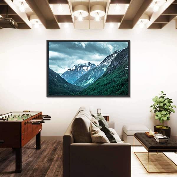 Rocky Mountains On Alaska British Columbia Border Canvas Wall Art-3 Horizontal-Gallery Wrap-25" x 16"-Tiaracle