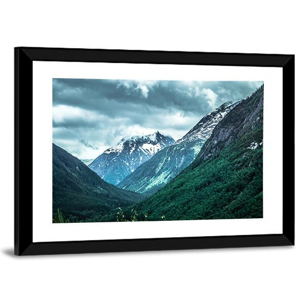 Rocky Mountains On Alaska British Columbia Border Canvas Wall Art-3 Horizontal-Gallery Wrap-25" x 16"-Tiaracle