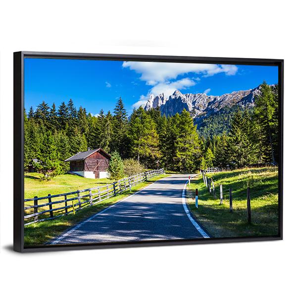 Rocky Peaks And Forested Mountains Canvas Wall Art-3 Horizontal-Gallery Wrap-25" x 16"-Tiaracle
