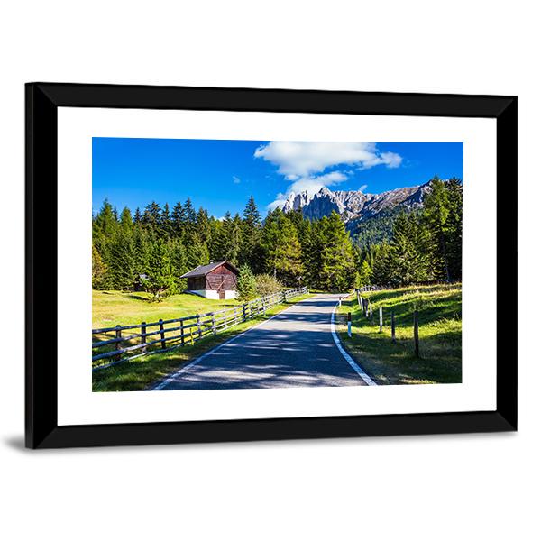 Rocky Peaks And Forested Mountains Canvas Wall Art-3 Horizontal-Gallery Wrap-25" x 16"-Tiaracle