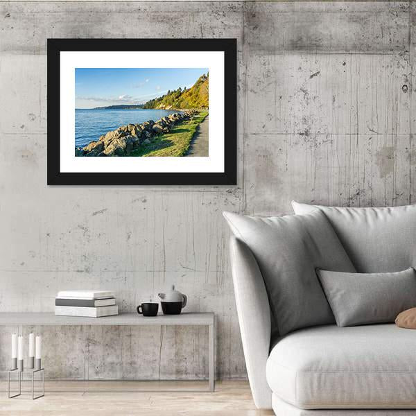 Rocky Shoreline At Saltwater State Park In The Autumn Canvas Wall Art-3 Horizontal-Gallery Wrap-25" x 16"-Tiaracle