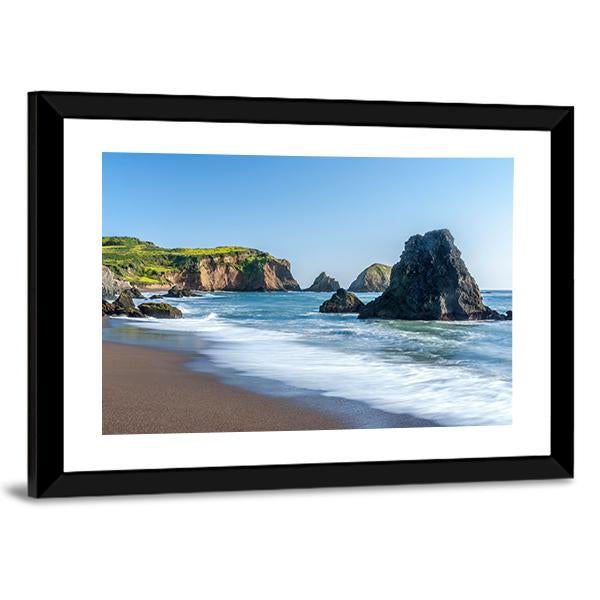 Rodeo Beach In California Canvas Wall Art-3 Horizontal-Gallery Wrap-25" x 16"-Tiaracle