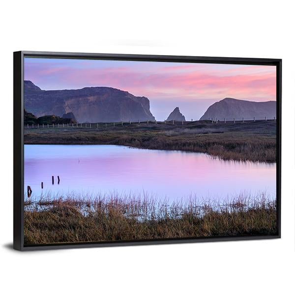 Rodeo Lagoon In Dusk Colors Canvas Wall Art-3 Horizontal-Gallery Wrap-25" x 16"-Tiaracle