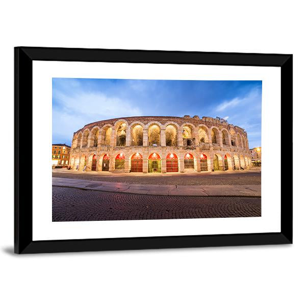 Roman Arena In Verona Italy Canvas Wall Art-3 Horizontal-Gallery Wrap-25" x 16"-Tiaracle