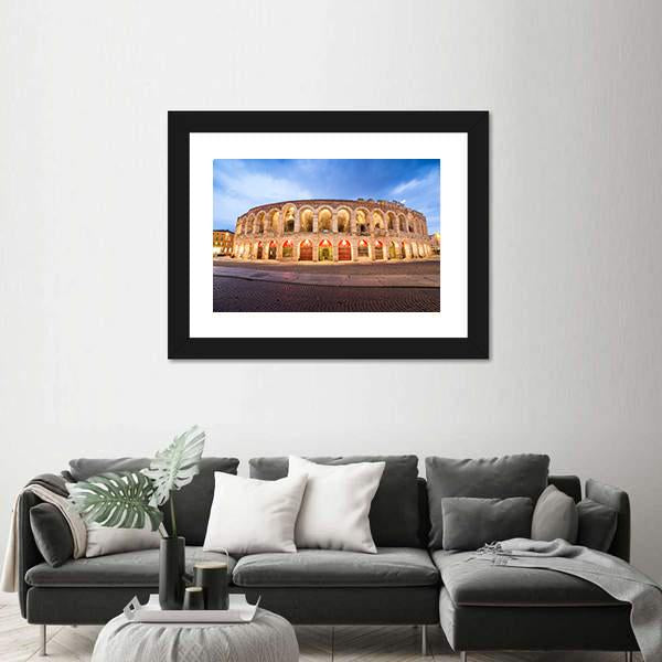 Roman Arena In Verona Italy Canvas Wall Art-5 Horizontal-Gallery Wrap-22" x 12"-Tiaracle
