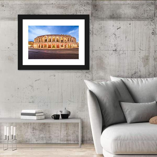 Roman Arena In Verona Italy Canvas Wall Art-3 Horizontal-Gallery Wrap-25" x 16"-Tiaracle