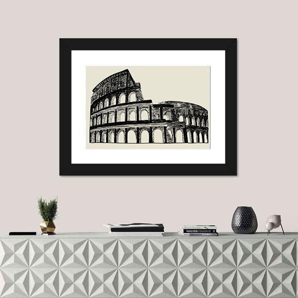 Roman Coliseum Canvas Wall Art-5 Horizontal-Gallery Wrap-22" x 12"-Tiaracle