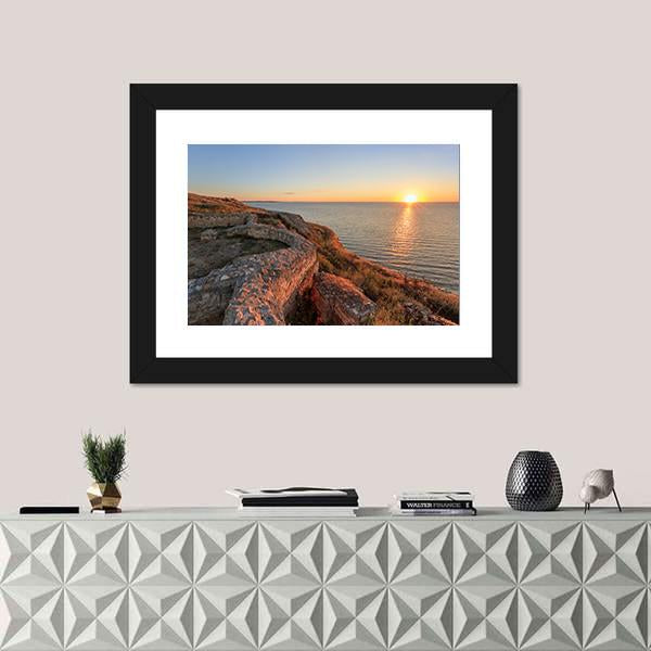 Roman Ruins Of Argamum Canvas Wall Art-1 Piece-Framed Print-20" x 16"-Tiaracle