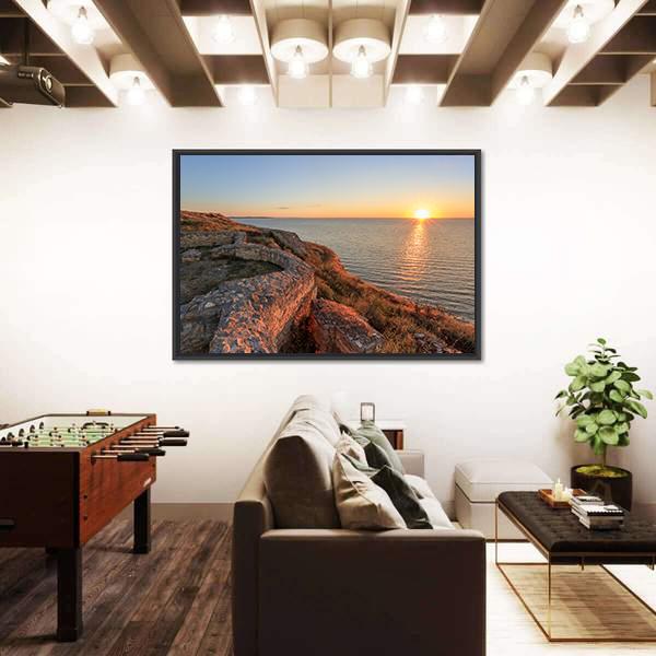 Roman Ruins Of Argamum Canvas Wall Art-5 Horizontal-Gallery Wrap-22" x 12"-Tiaracle
