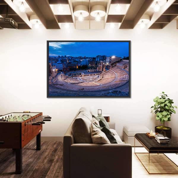 Roman Theatre In Cartagena Canvas Wall Art-3 Horizontal-Gallery Wrap-25" x 16"-Tiaracle