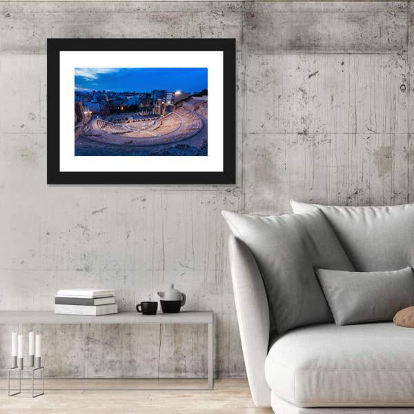 Roman Theatre In Cartagena Canvas Wall Art-3 Horizontal-Gallery Wrap-25" x 16"-Tiaracle