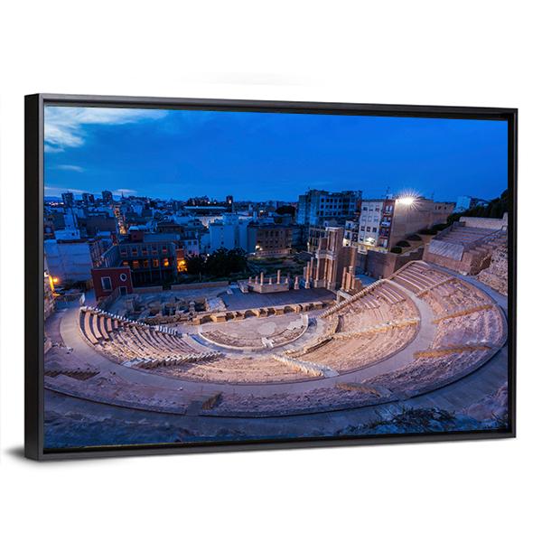 Roman Theatre In Cartagena Canvas Wall Art-5 Horizontal-Gallery Wrap-22" x 12"-Tiaracle