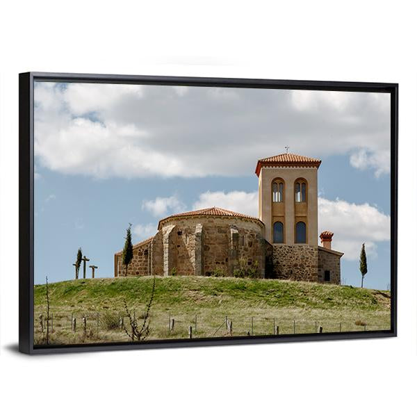 Romanesque Hermitage Of San Cristobal In Spain Canvas Wall Art-5 Horizontal-Gallery Wrap-22" x 12"-Tiaracle